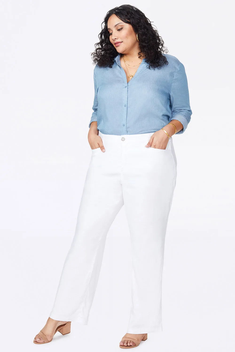 NYDJ Trouser Hose Plus Optic White