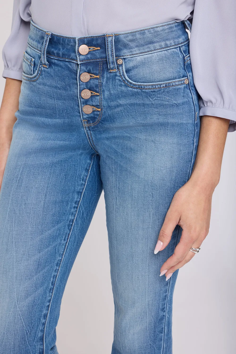NYDJ Barbara Bootcut Jeans Pacifica mittelblau