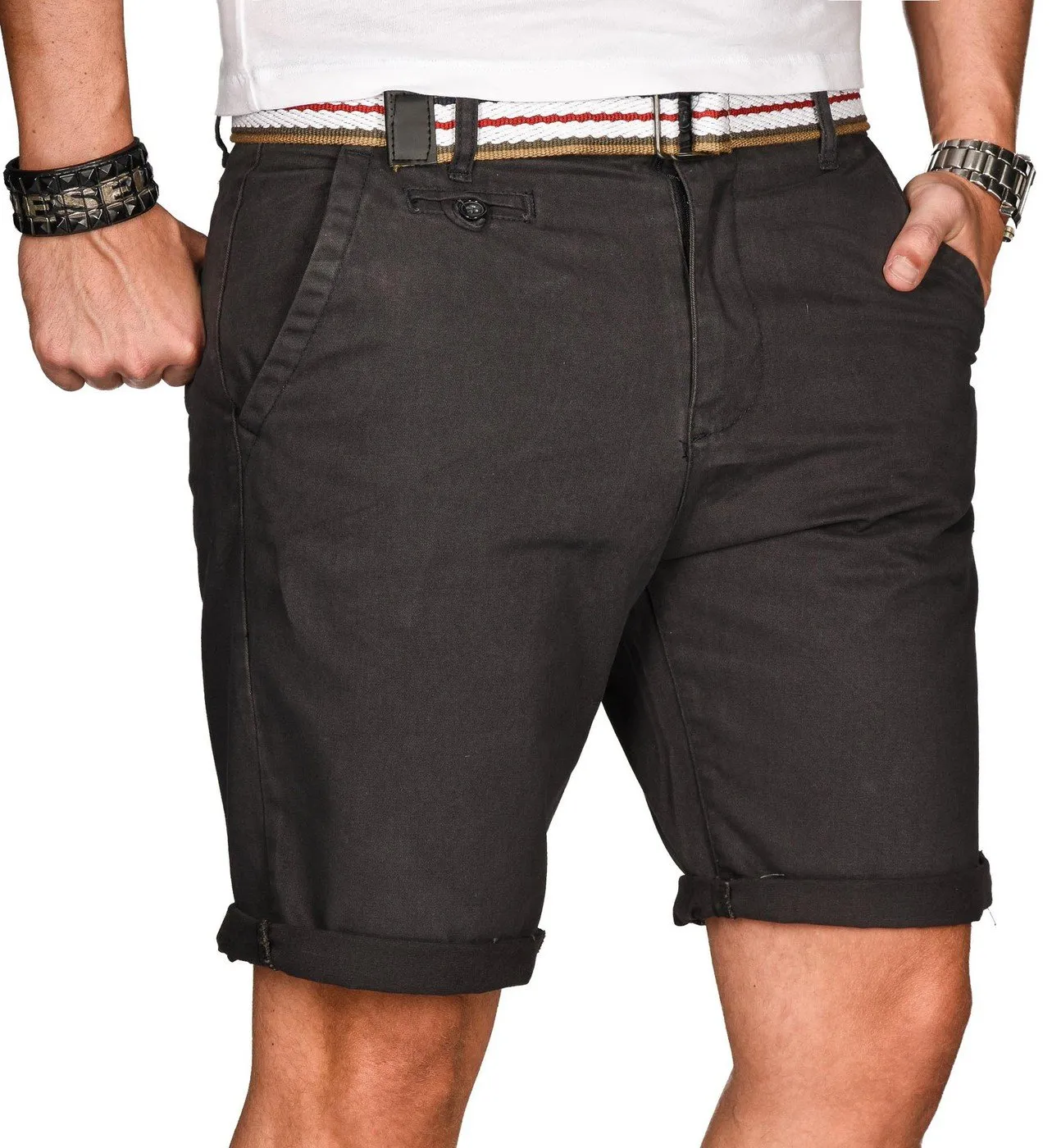 Alessandro Salvarini AS-096 Sommerhose Herren Bermuda