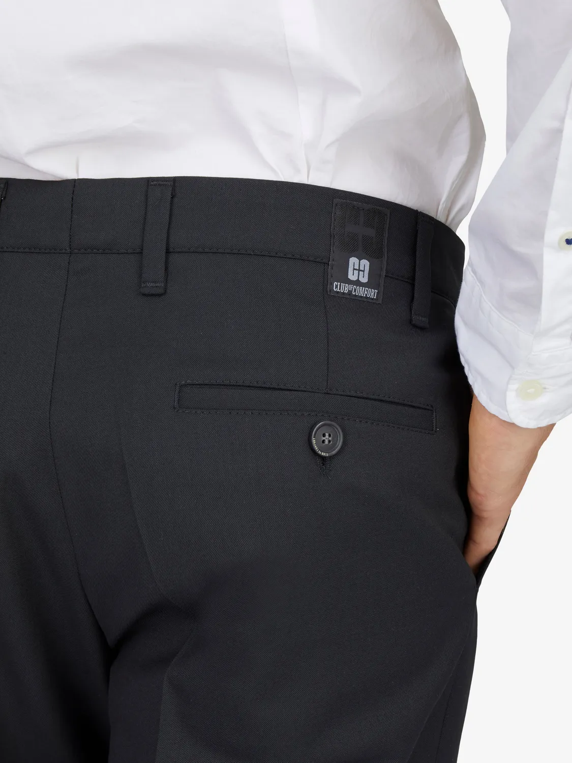 Club of Comfort Santos 2590 Stoffhose schwarz Wolle