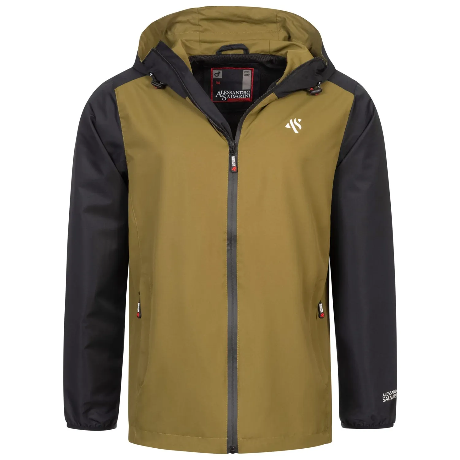 Alessandro Salvarini AS322 Regenjacke Dunkelgrau-Schwarz