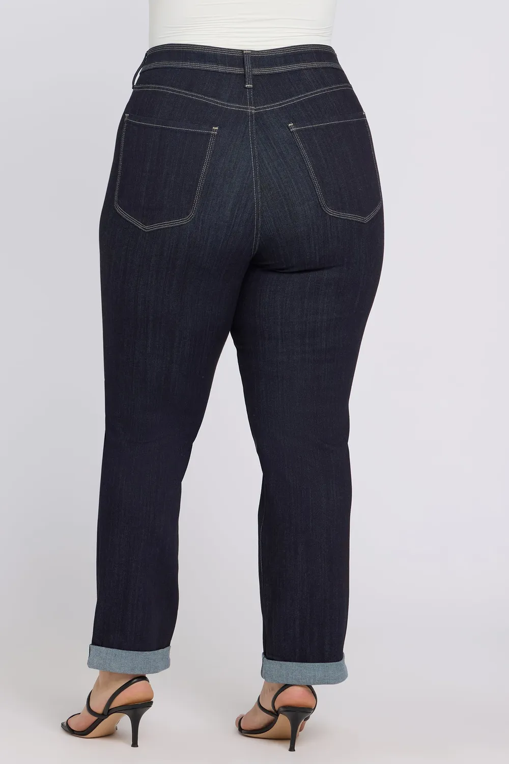 NYDJ Marilyn Straight Jeans Plus Morning Tides Indigo Stretch
