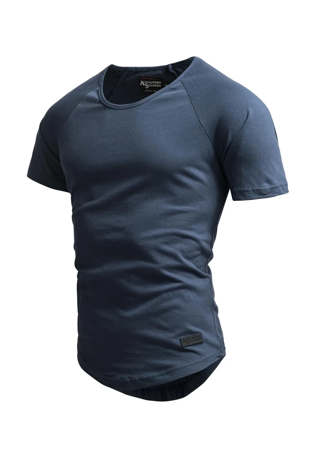 Alessandro Salvarini AS-076 T-Shirt Navy Baumwolle