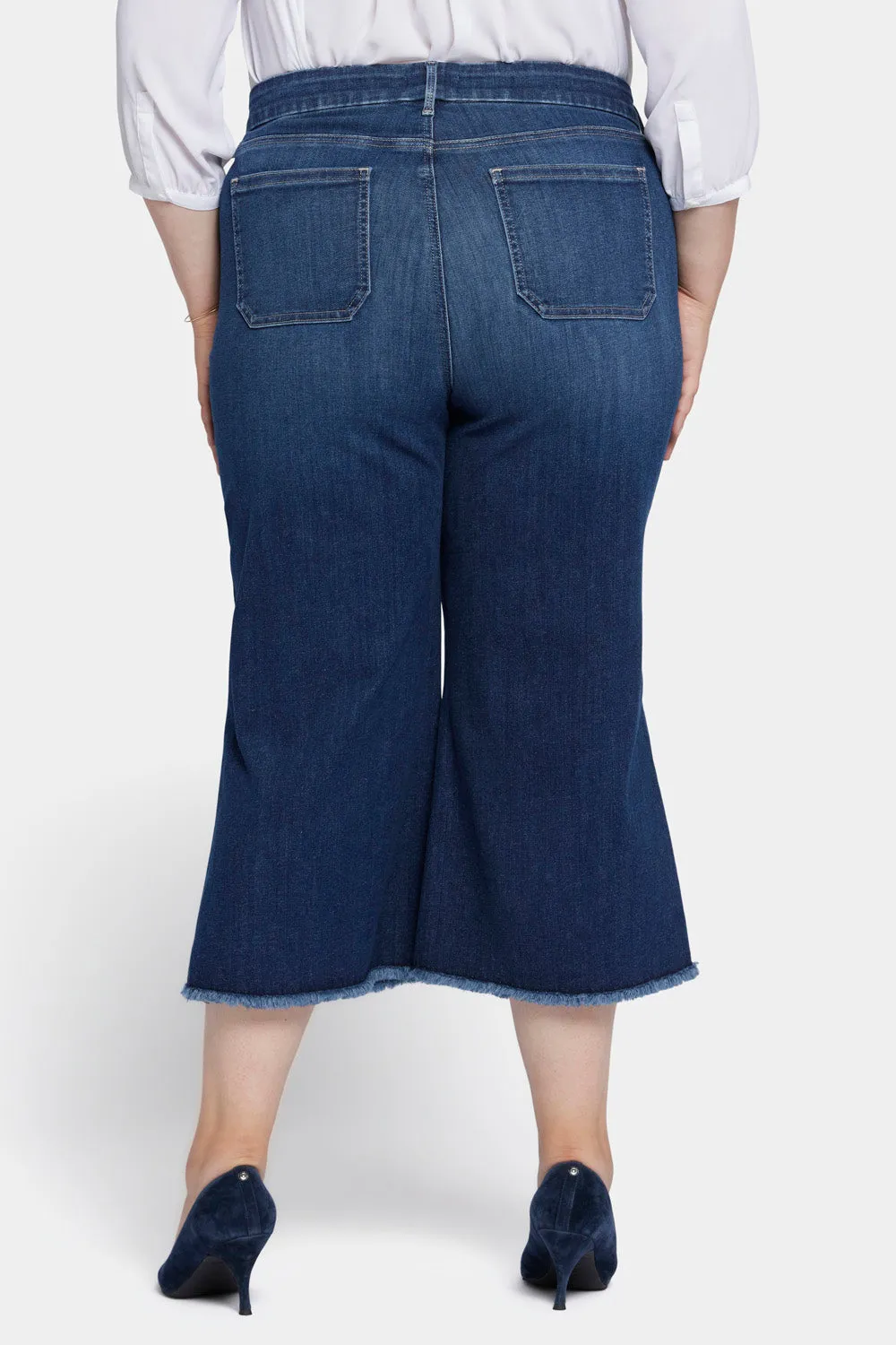 NYDJ Patchie Wide Leg Capri Jeans Plus Fanciful