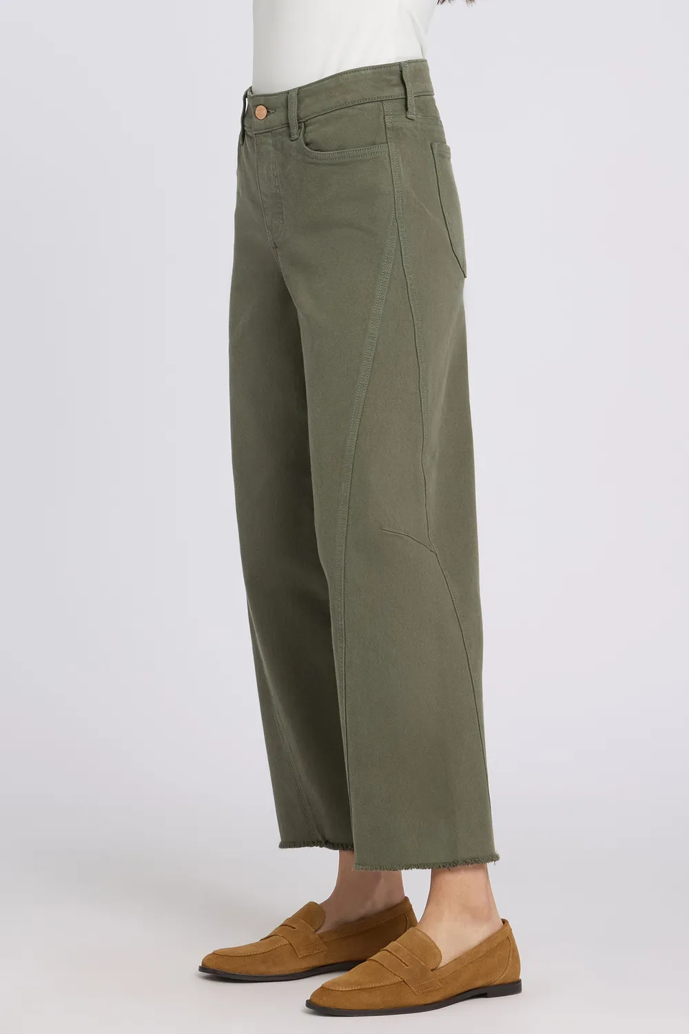 NYDJ Alyssa Relaxed Crop Jeans Desert Green