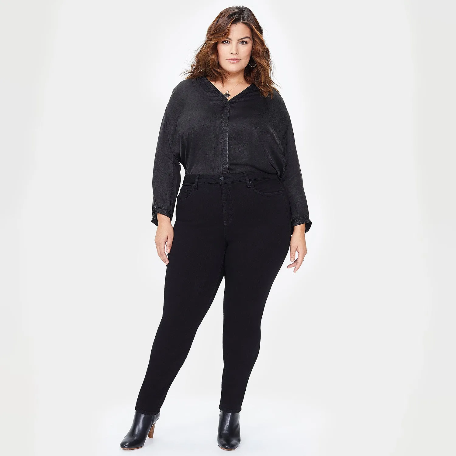 NYDJ Ami Skinny Jeans Schwarz Plus Size mit Shape