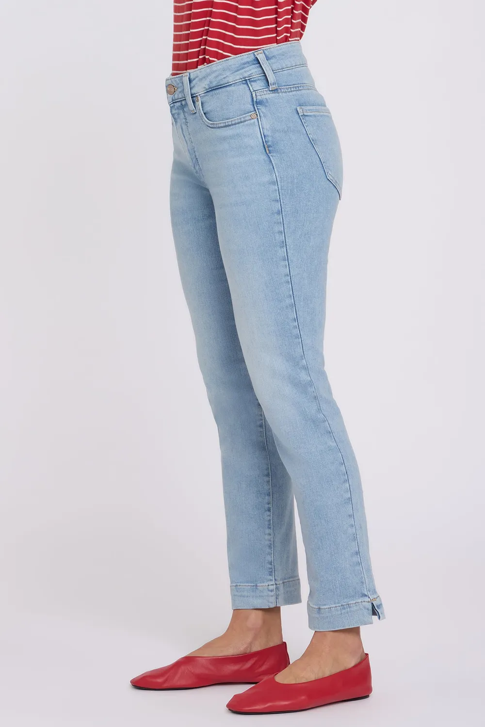 NYDJ Sheri Slim Straight Petite Jeans Keys View
