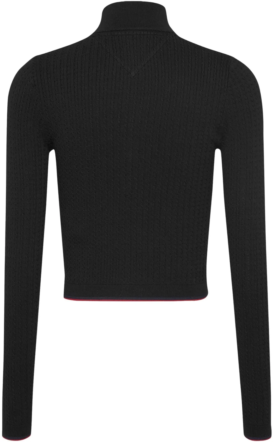 Tommy Jeans Cable Zip Thru Cardigan Damen XL Schwarz