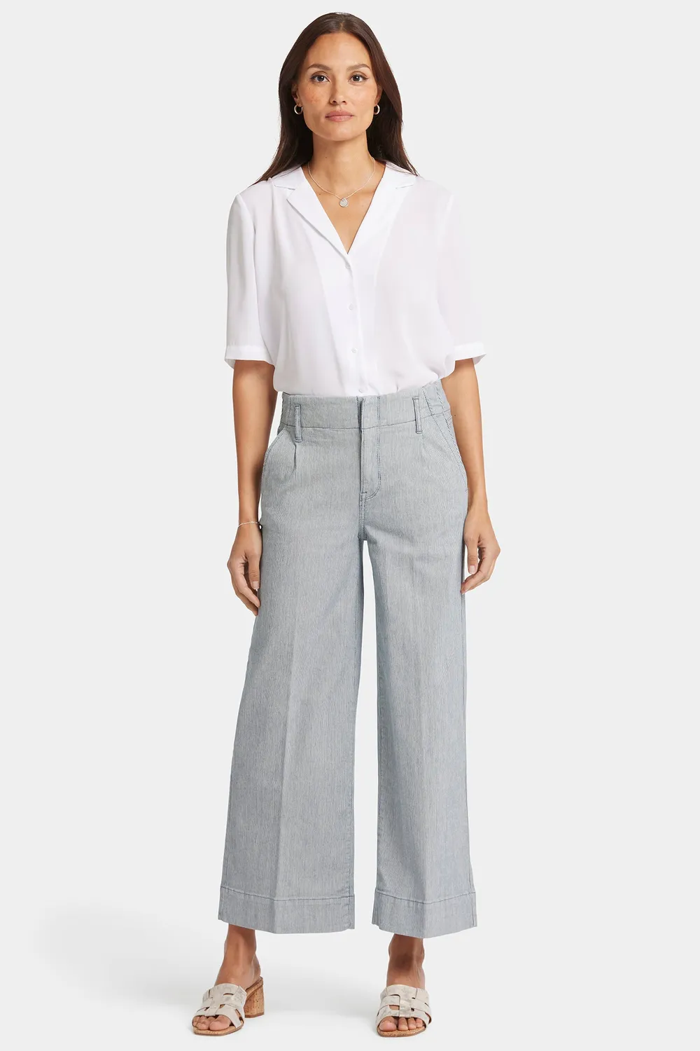 NYDJ Mona Wide Trouser Jeans Canyon River Stripe