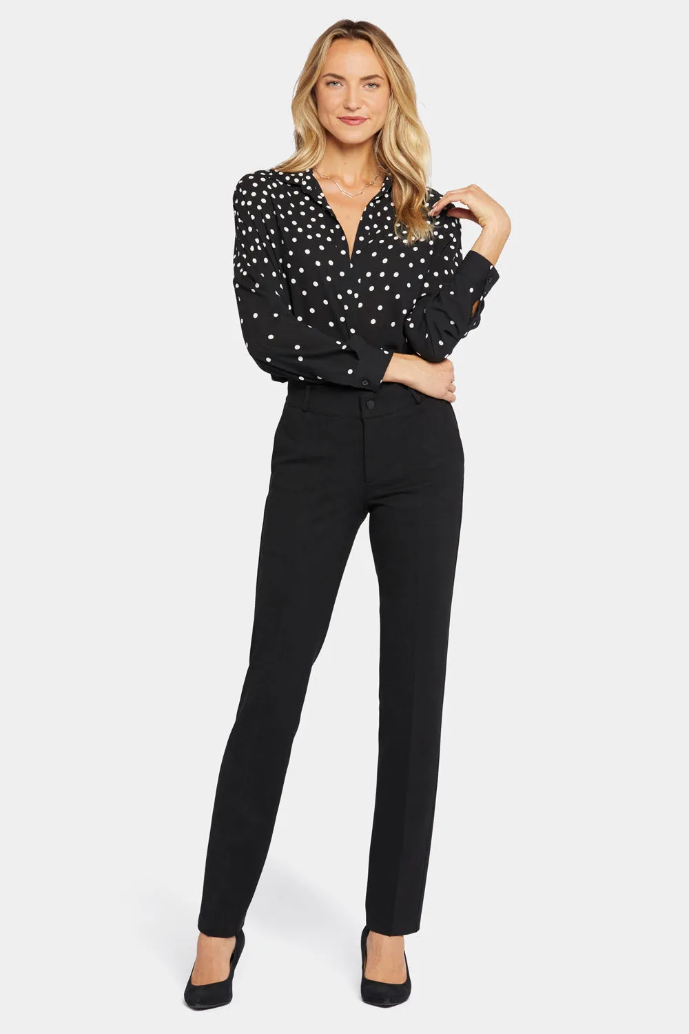 NYDJ Classic Trouser Hose Petite Black Ponte