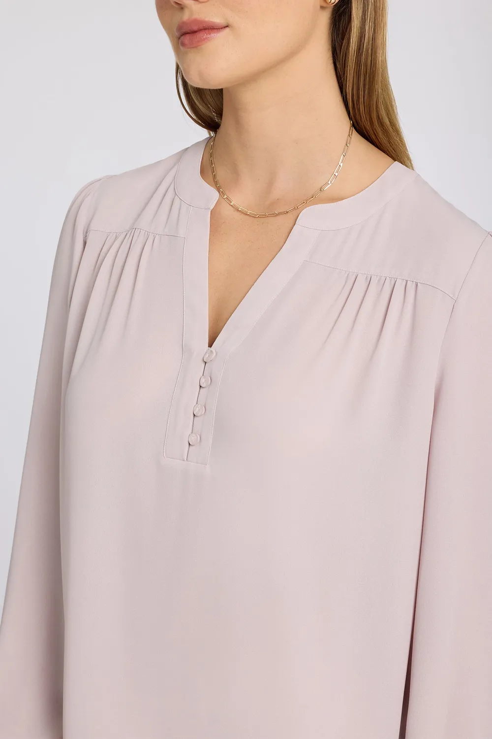 NYDJ Trinity Bluse Rock Flower Langarm rosa