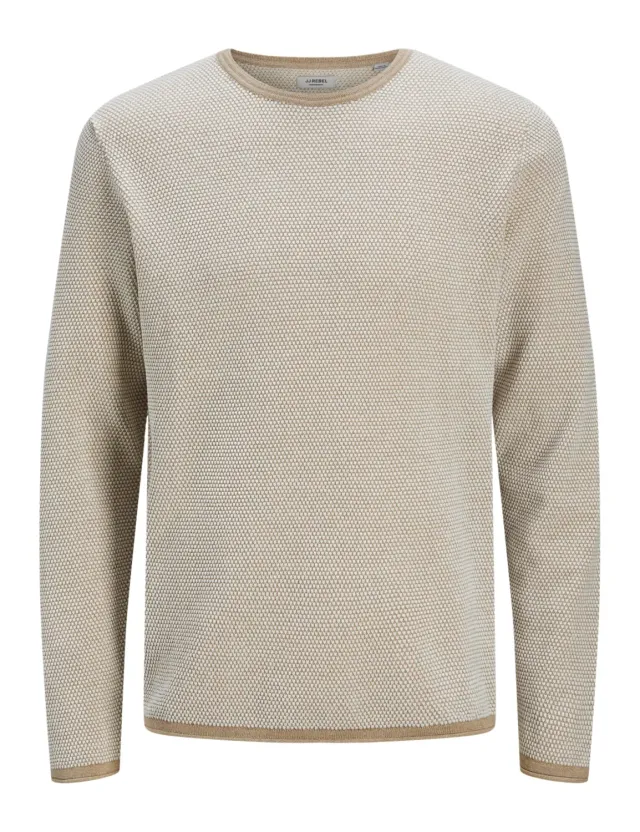 JJ Rebel Jrebfrank Strickpullover XS Beige Rundhals