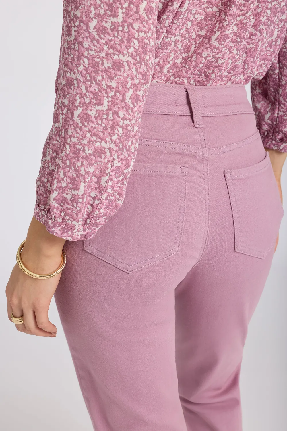 NYDJ Marilyn Straight Crop Jeans Petite Dusky Daisy
