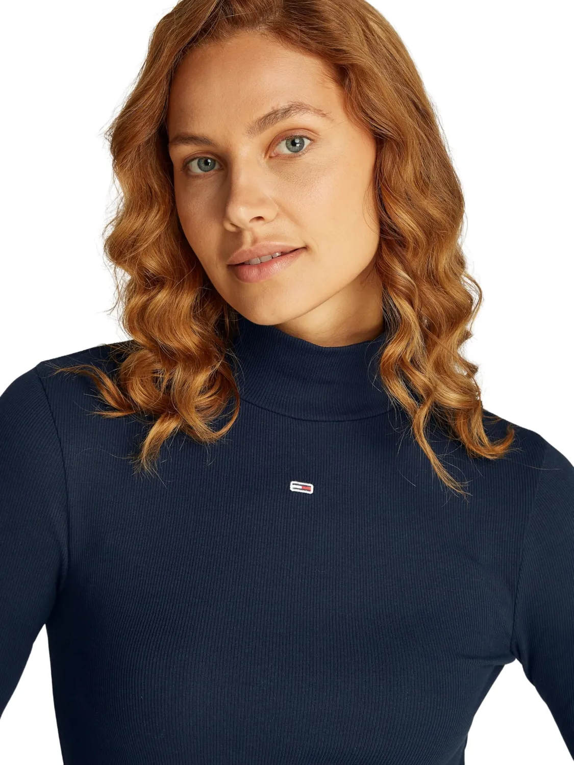 Tommy Jeans Essential Mock Langarmshirt Mock-Kragen M