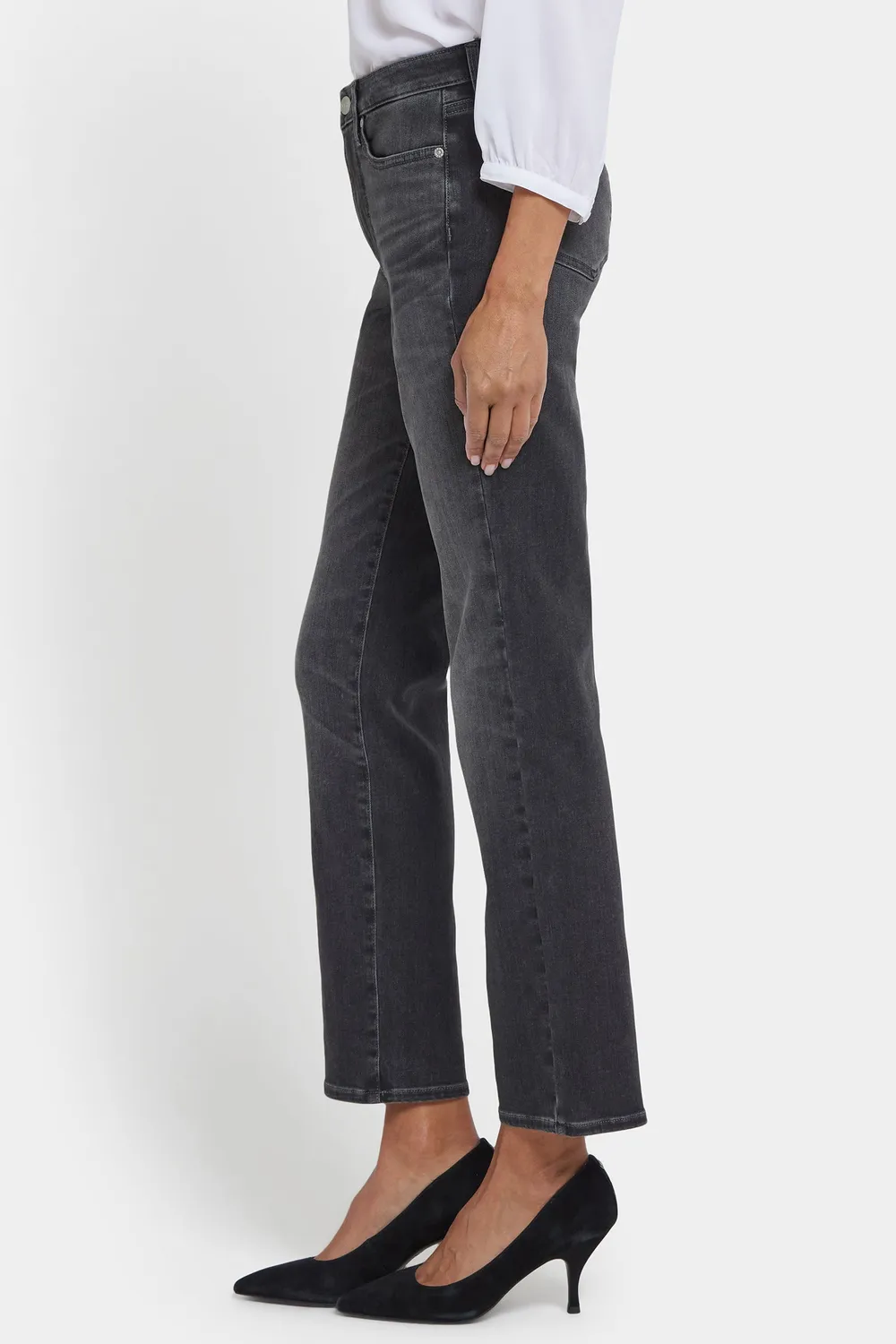 NYDJ Sheri Slim Jeans Petite Grau Gloomy Marais slim