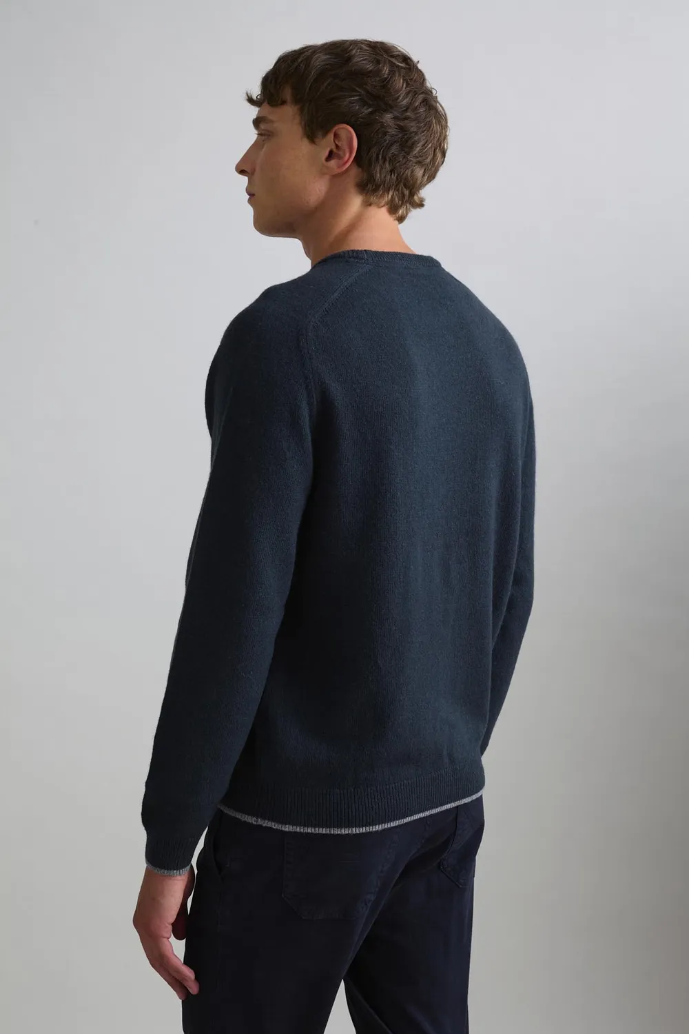 Jeckerson Girocollo Raglan Pullover dunkelgrün Wollmix