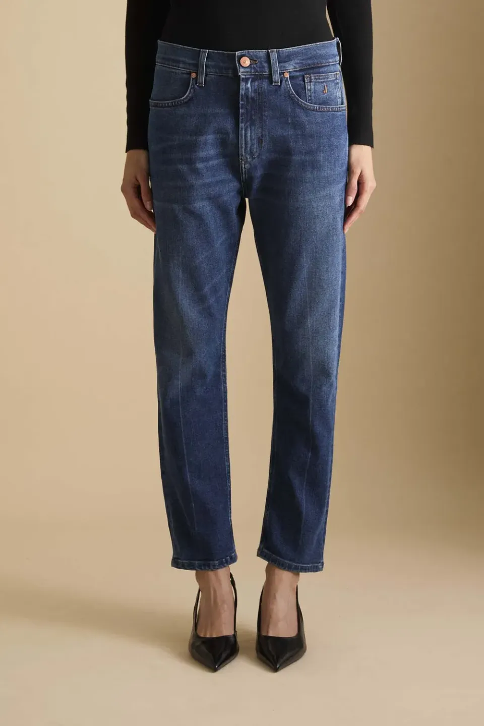 Jeckerson Julia Jeans Damen Mittelblau Boyfriend Fit