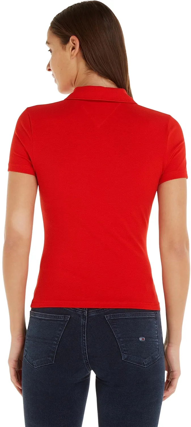 Tommy Jeans TJW BBY Essential Polo Damen Rot