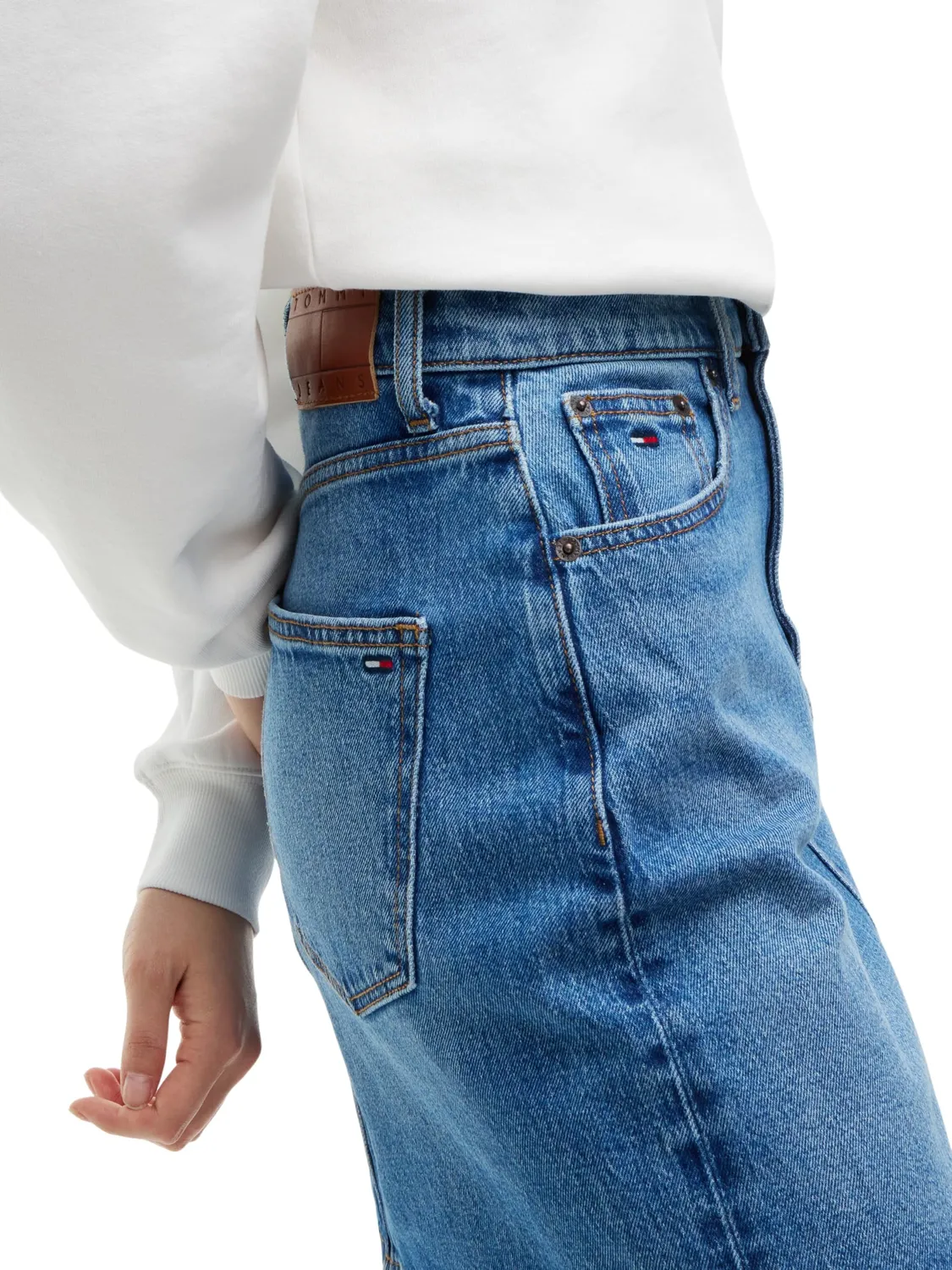 Tommy Jeans 90's Mom Skirt Mini Jeansrock Denim Medium Blau