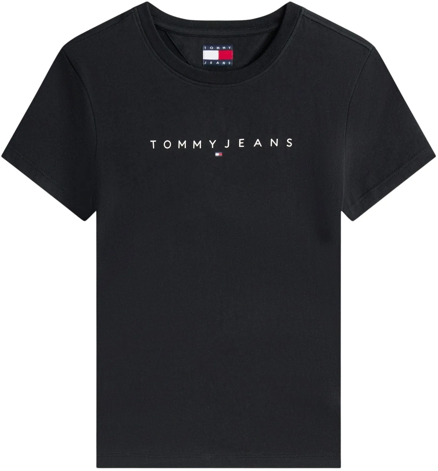 Tommy Jeans Linear Slim Fit T-Shirt Damen XL Schwarz