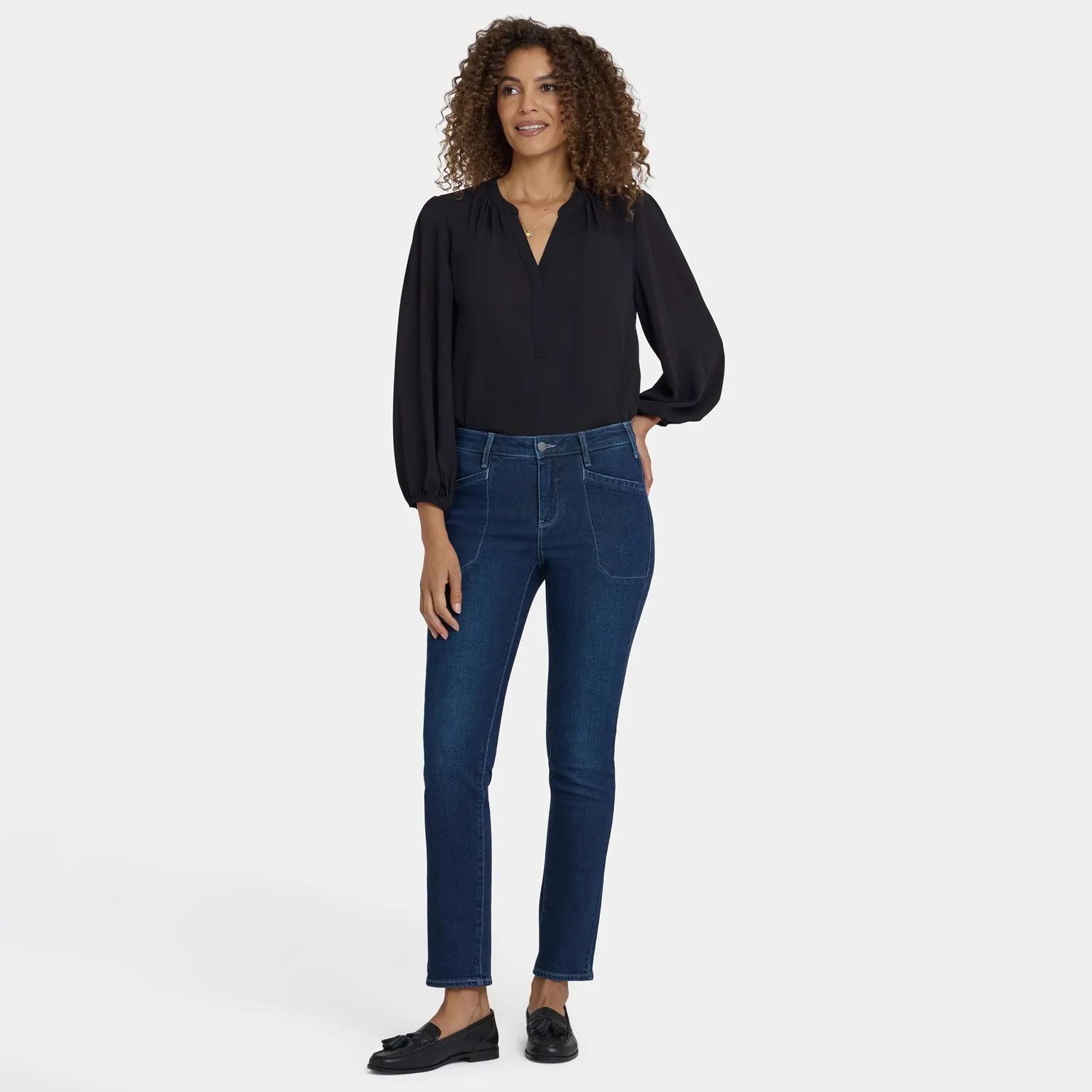 NYDJ Sheri Slim Jeans Ink Skyline Dunkelblau