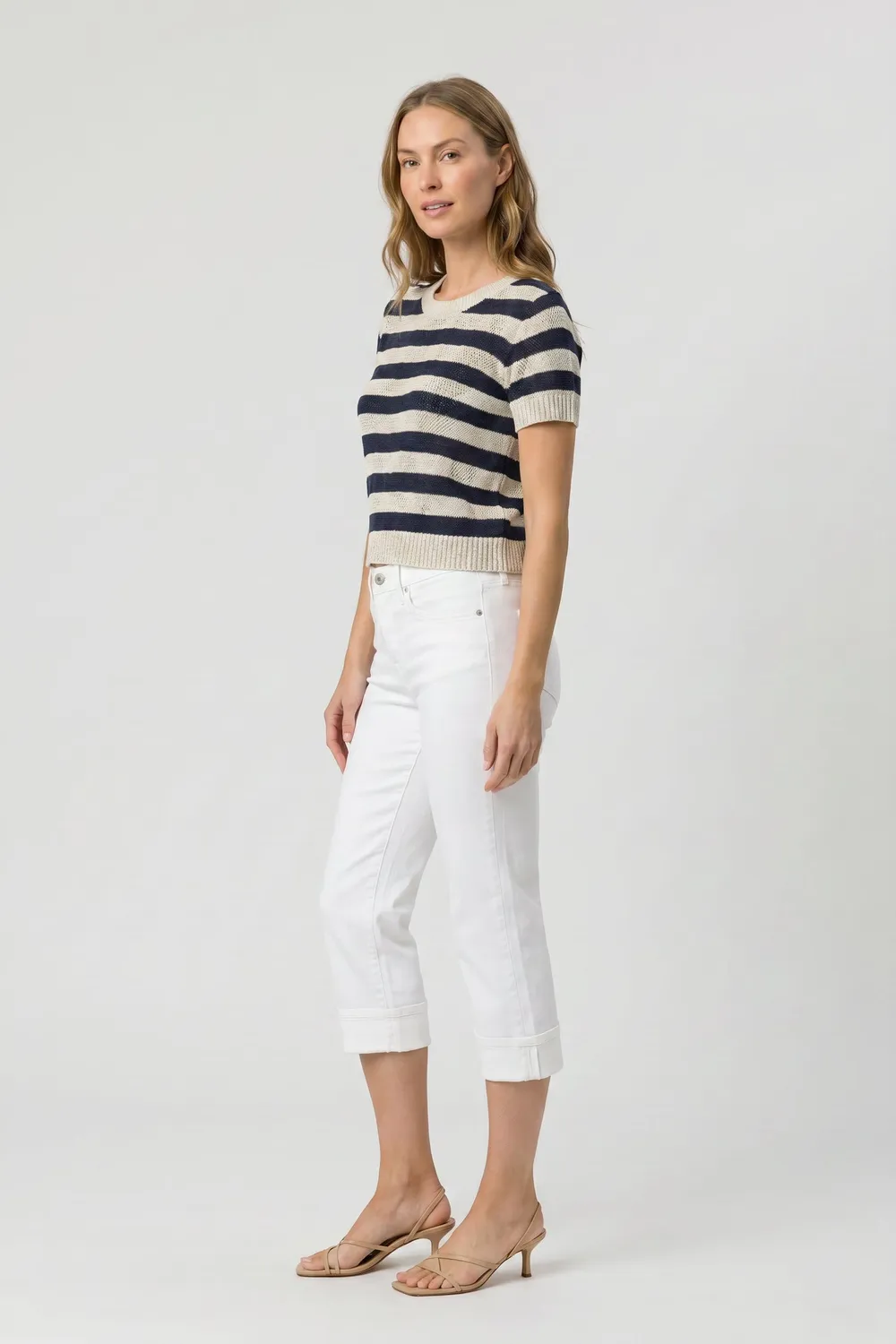 NYDJ Marilyn Straight Crop Jeans Optic White Cropped
