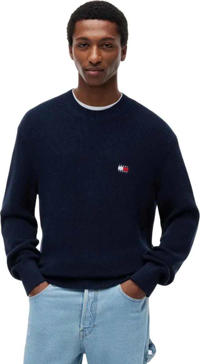 Tommy Jeans Reg Badge Dm0dm20923 Pullover XL Schwarz Strick