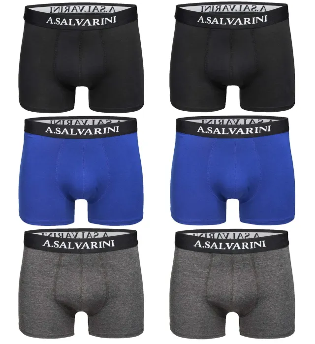 Alessandro Salvarini AS-120 Boxershorts 6er Set Baumwolle