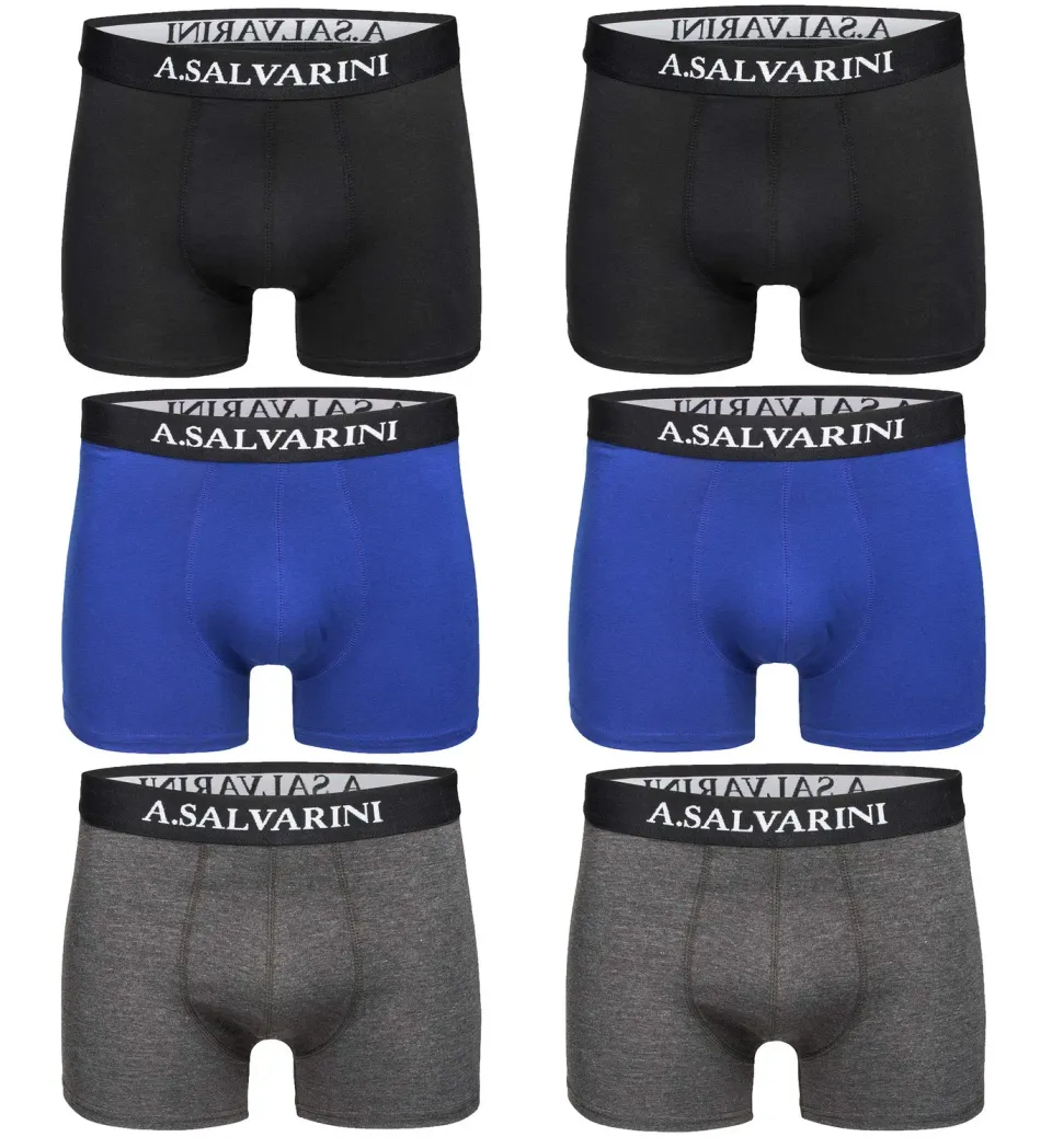 Alessandro Salvarini AS-120 Boxershorts 6er Set Baumwolle