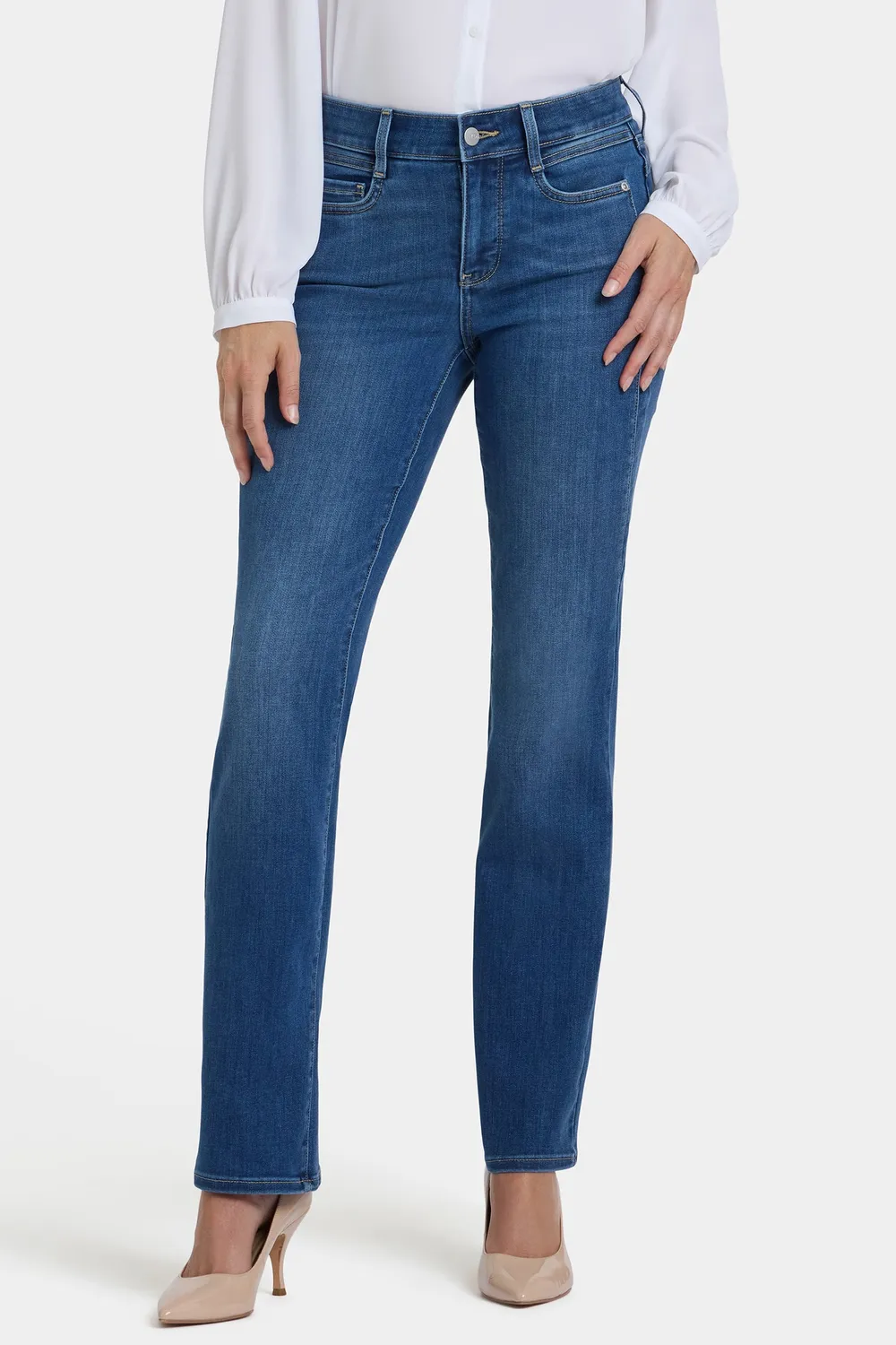 NYDJ Marilyn Straight Jeans Opera Blue indigo