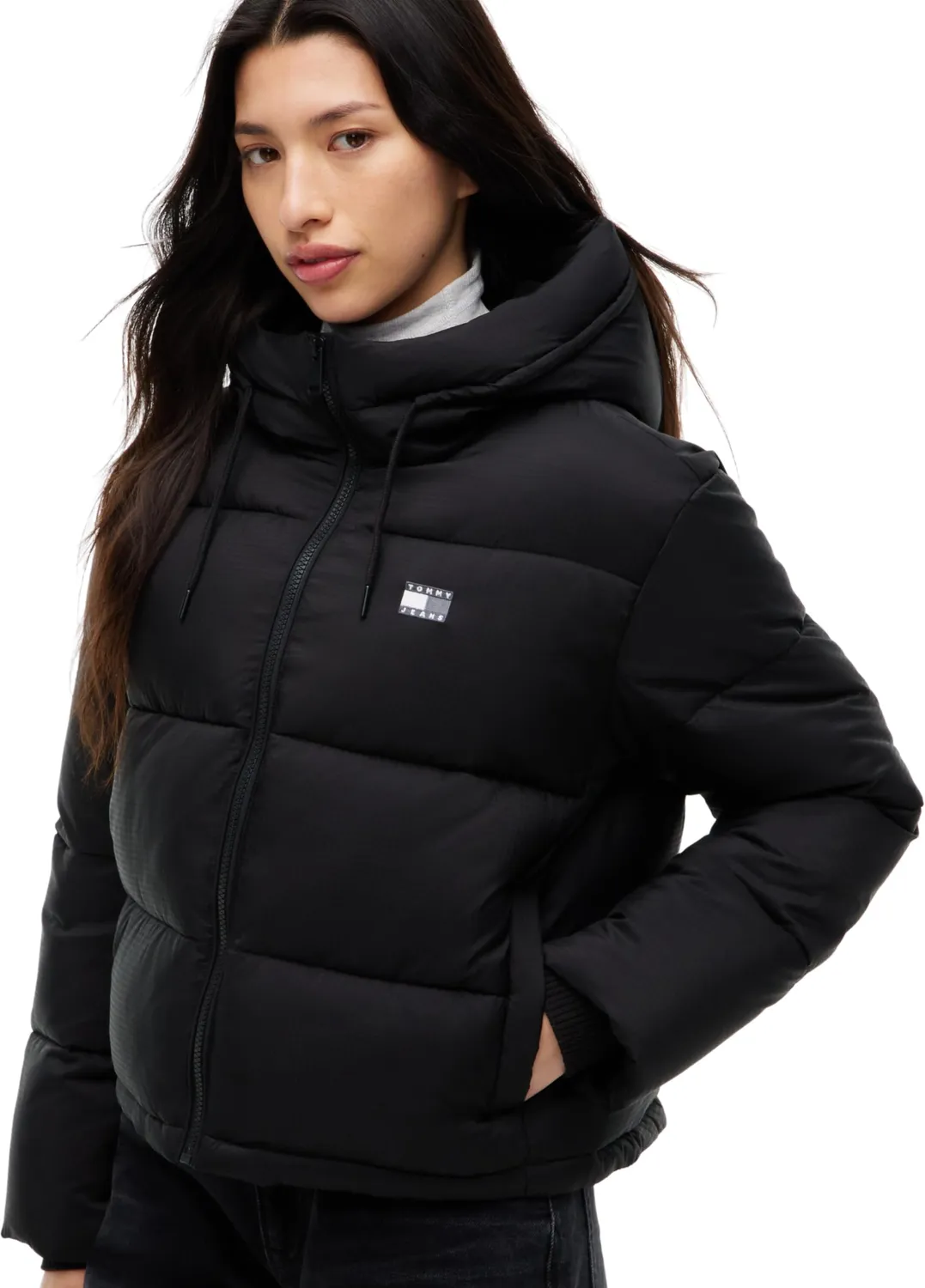 Tommy Jeans Pufferjacke Damen mit Kapuze Winter gesteppt