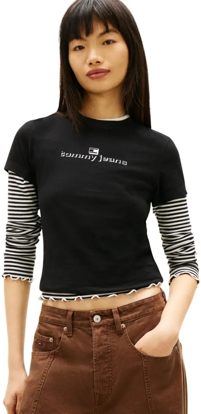 Tommy Jeans S/S T-Shirt Damen Gr. L Kurzarm Basic