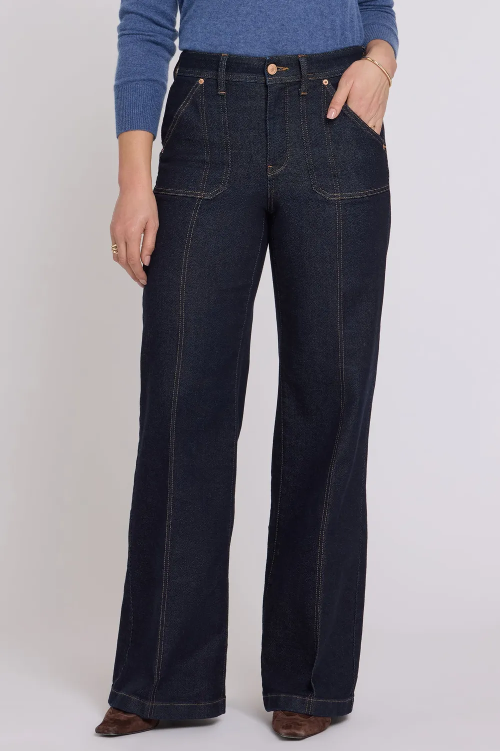 NYDJ Mia Palazzo Jeans Rinse weiter Schnitt