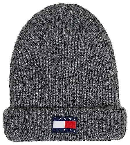 Tommy Jeans Soft Strickmütze Wintermütze Grau Melange Onesize