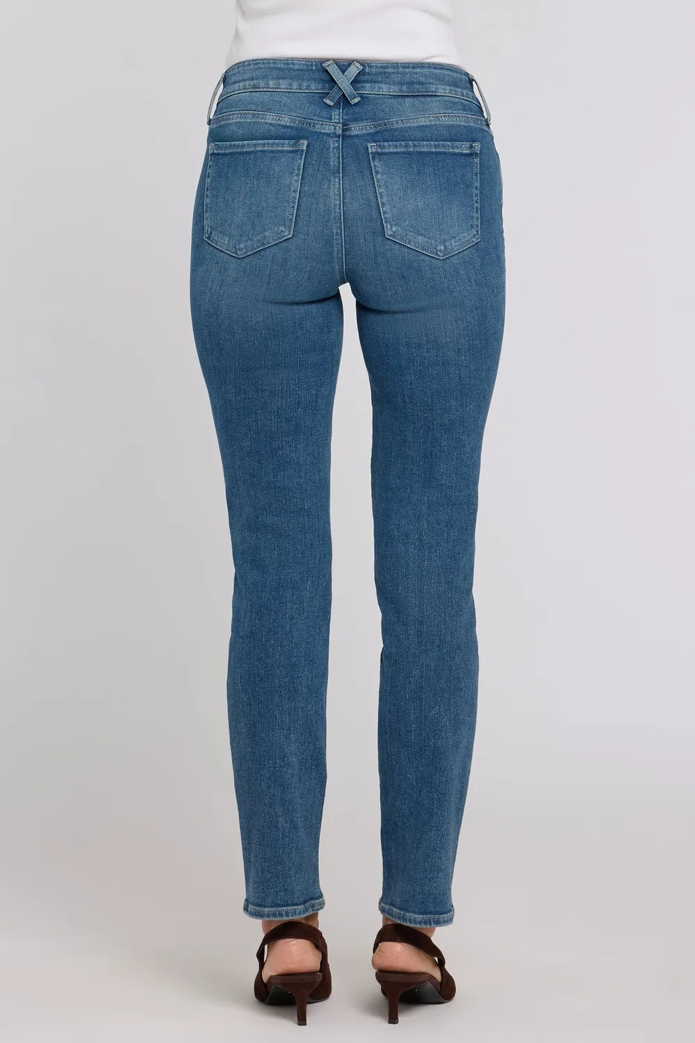 NYDJ Sheri Slim Straight Jeans Breezy Palms 30"
