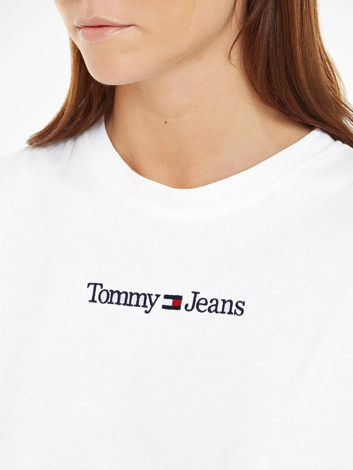 Tommy Jeans Serif Linear Tee T-Shirt Damen Baumwolle