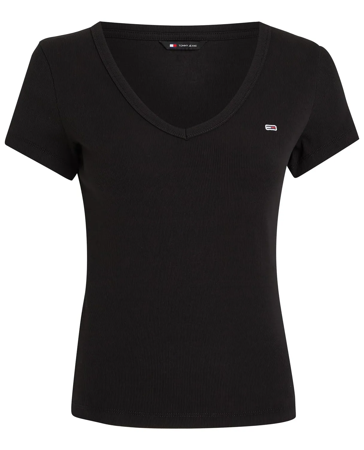 Tommy Jeans Slim Rib T-Shirt V-Ausschnitt