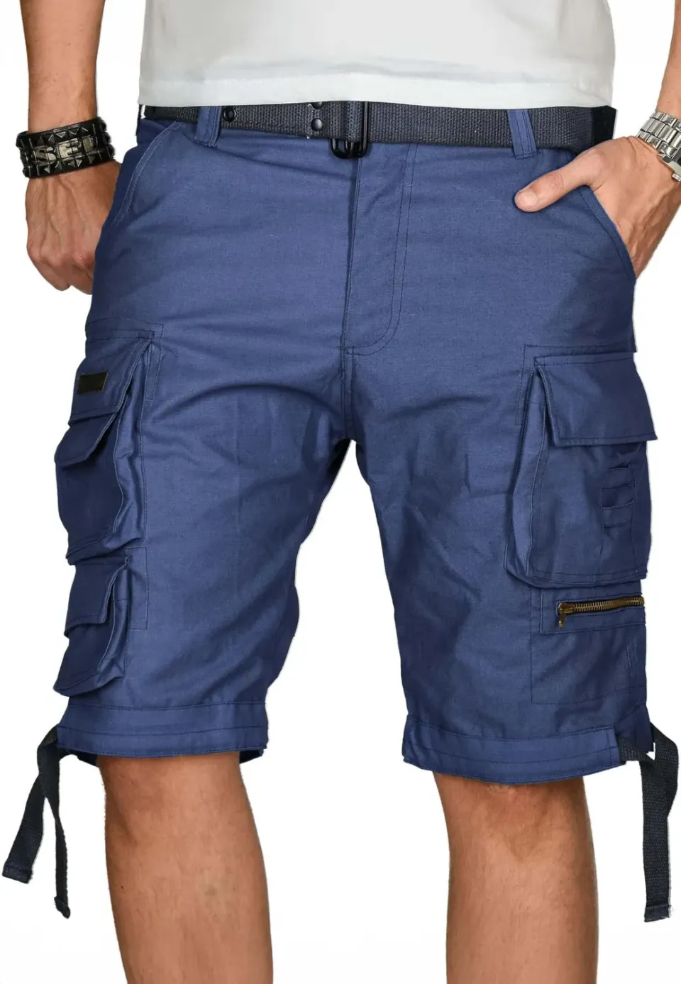 Alessandro Salvarini AS-079 Cargo Shorts kurze Hose 8 Taschen