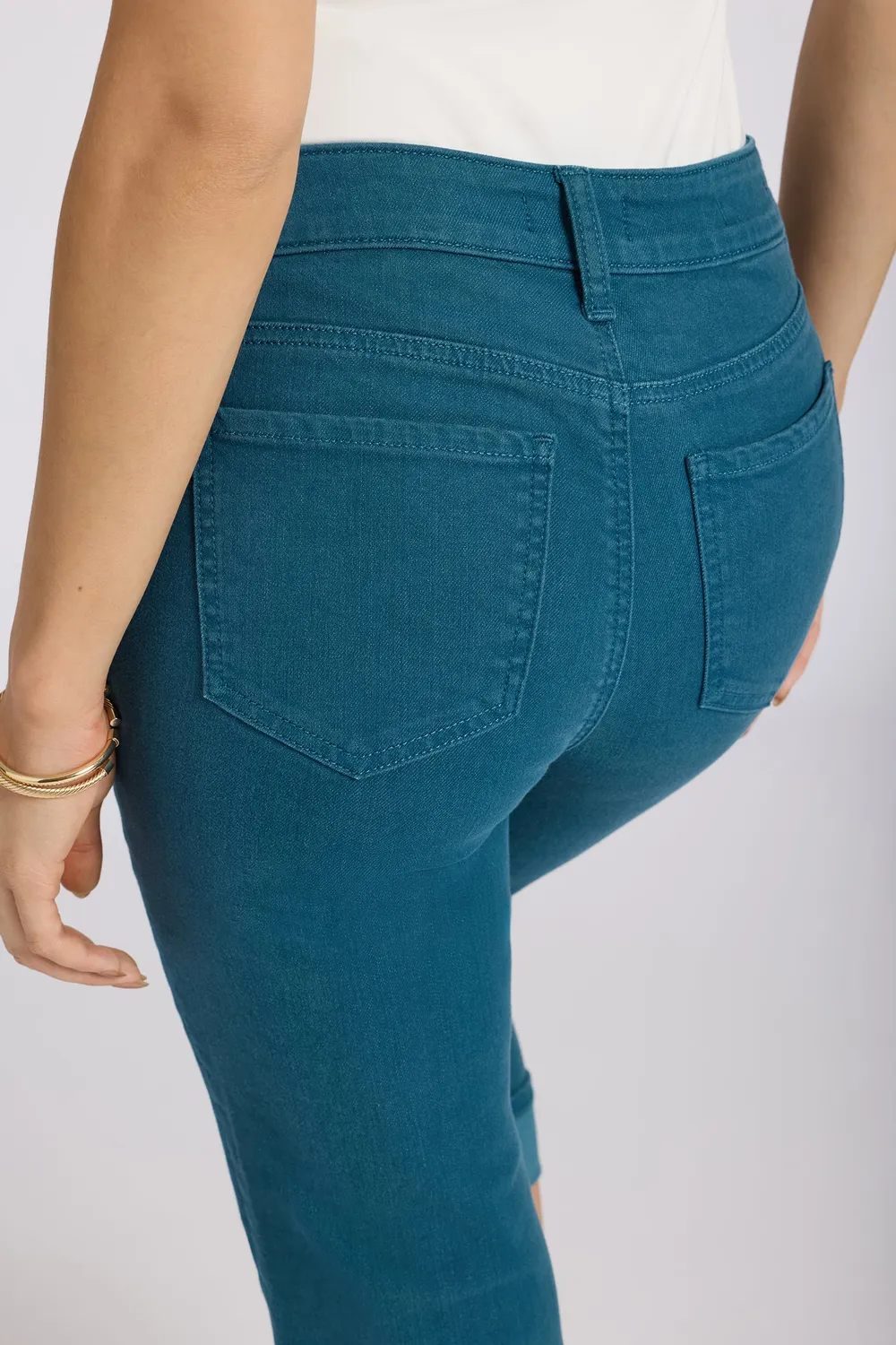 NYDJ Marilyn Straight Crop Jeans Blue Lake cropped