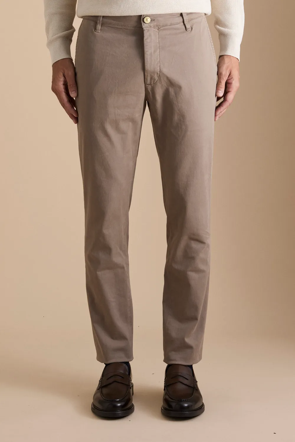 Jeckerson Jack Slim Fit Chinohose Beige Baumwolle