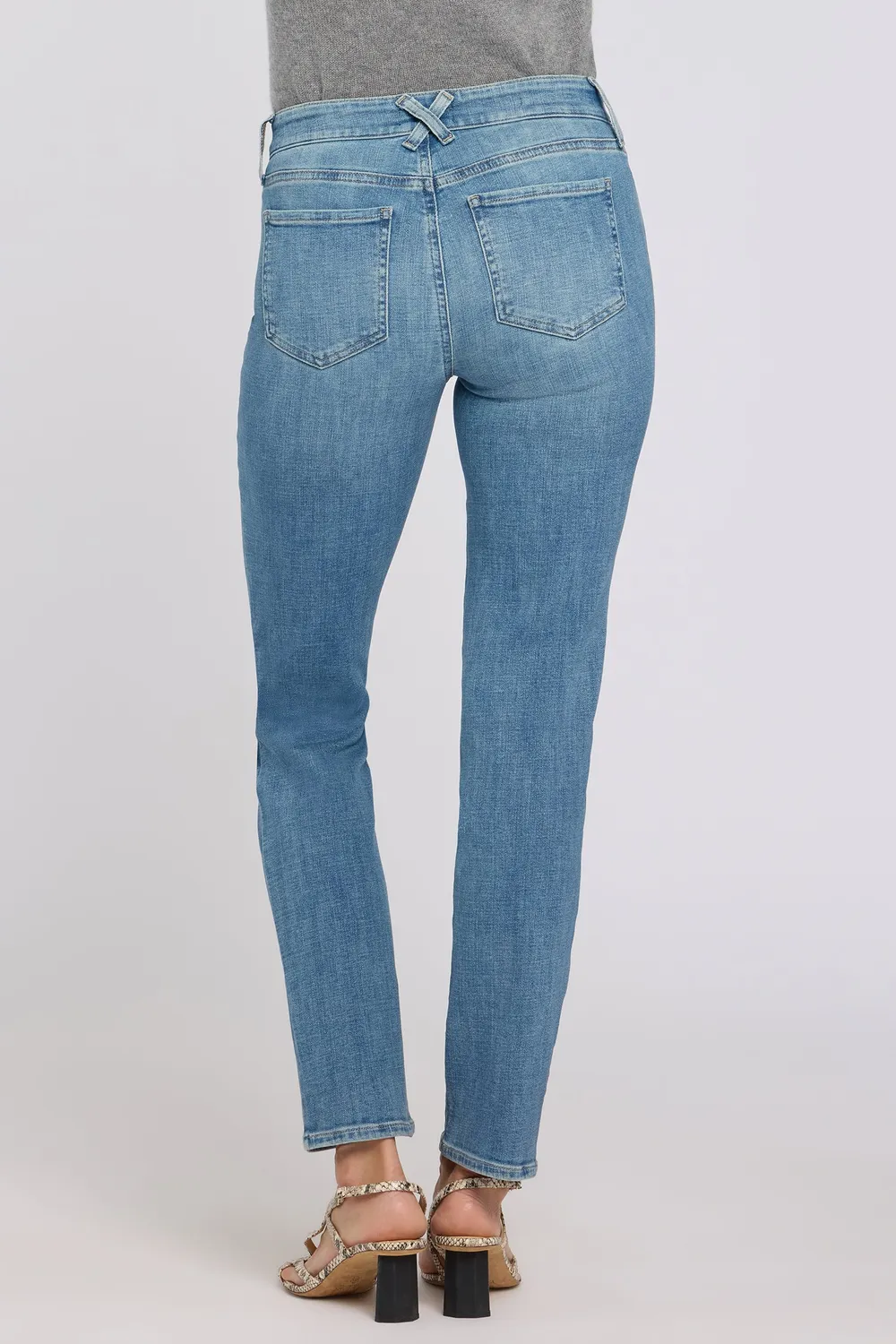 NYDJ Sheri Slim Straight Jeans Dawn Rock Mid-Rise