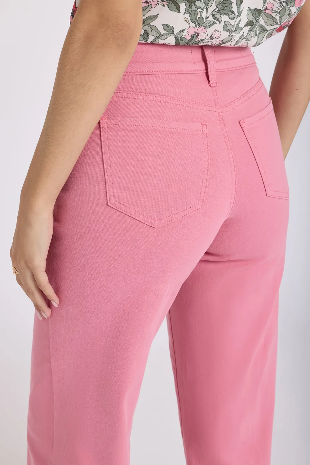NYDJ Teresa Wide Leg Ankle Jeans Desert Rose