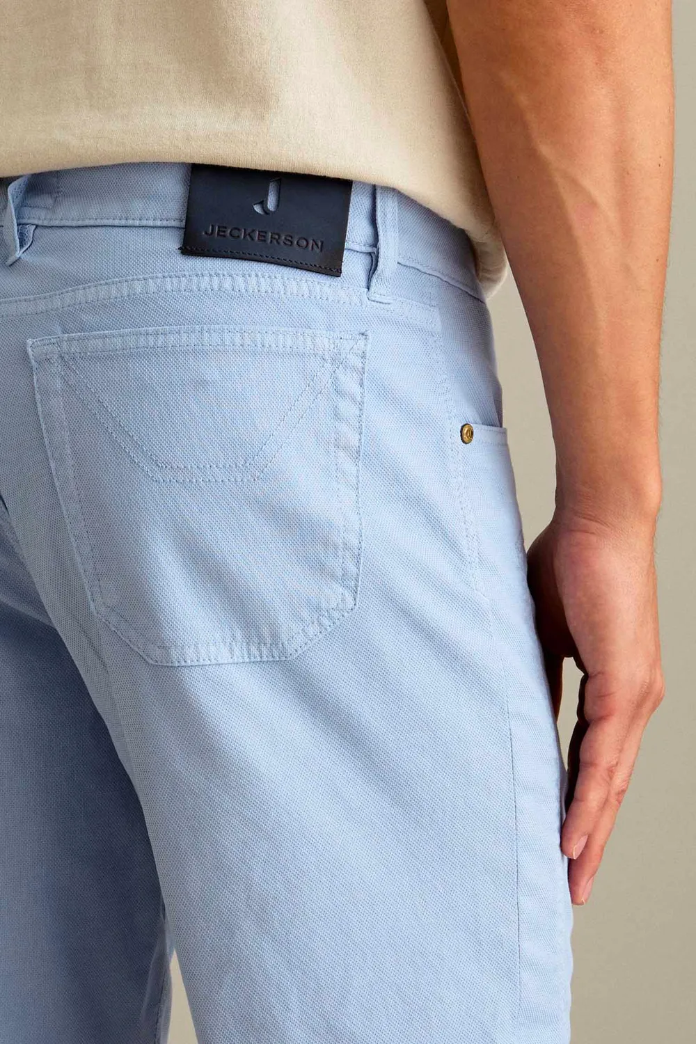 Jeckerson Jayden Bermuda Slim Fit hellblau Baumwolle