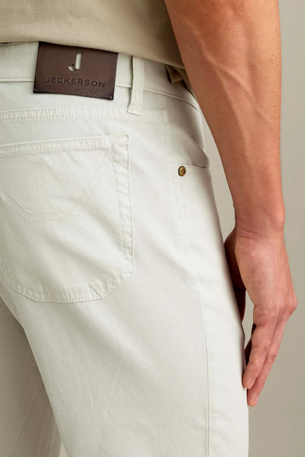Jeckerson Jordan Hose Eisgrau Baumwolle Slim Fit