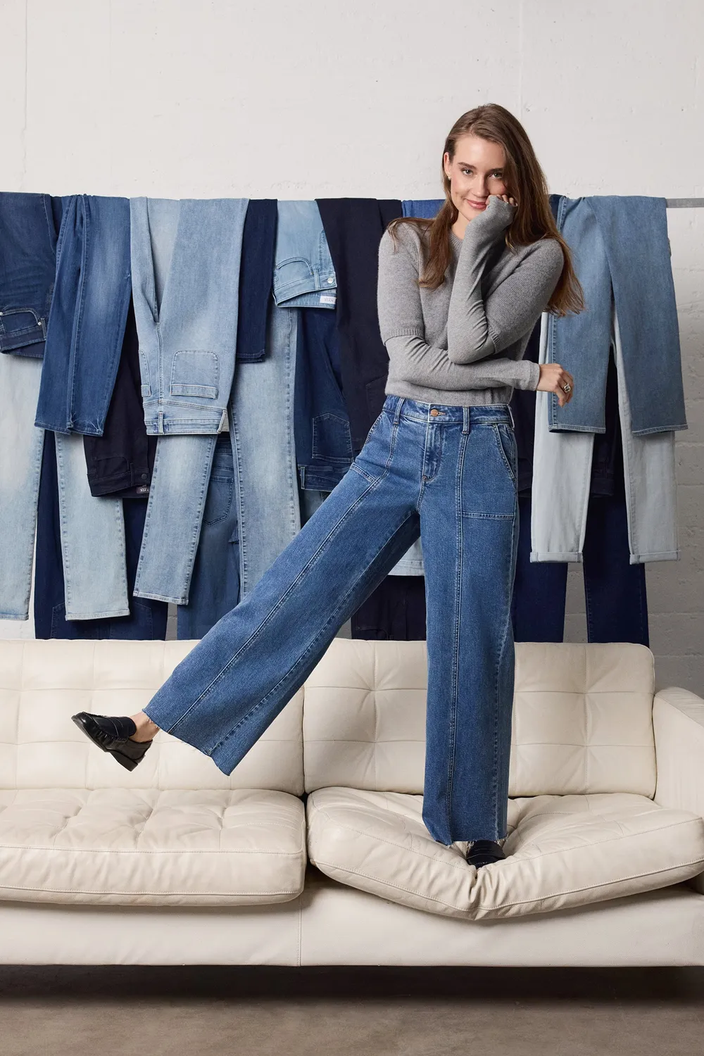 NYDJ Simone Wide Leg Jeans Salton Indigo