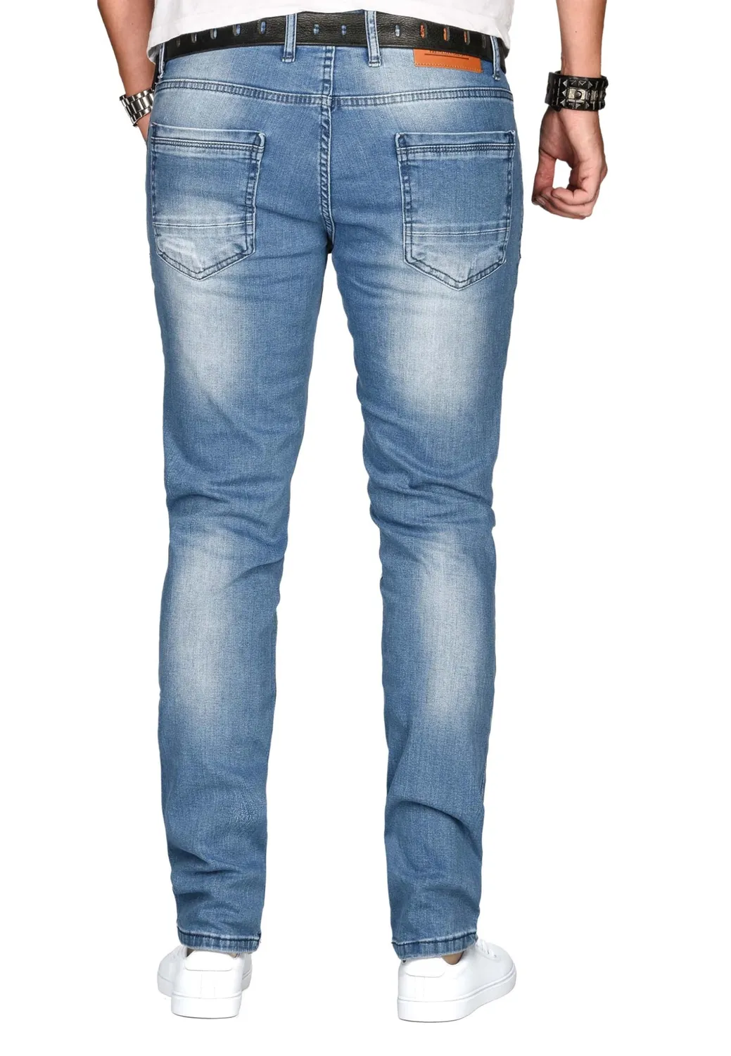 Alessandro Salvarini Slim Fit Jeans Herren 38W/36L Washed