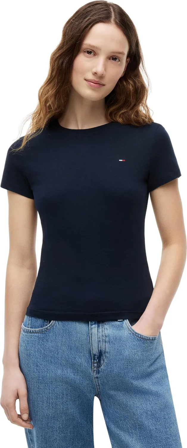 Tommy Jeans Damen 3er Pack T-Shirts XL Schwarz Ecru