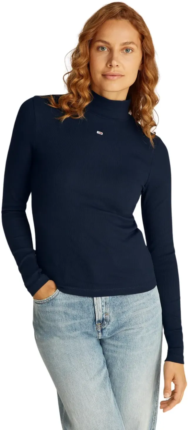 Tommy Jeans Essential Mock Langarmshirt Mock-Kragen M
