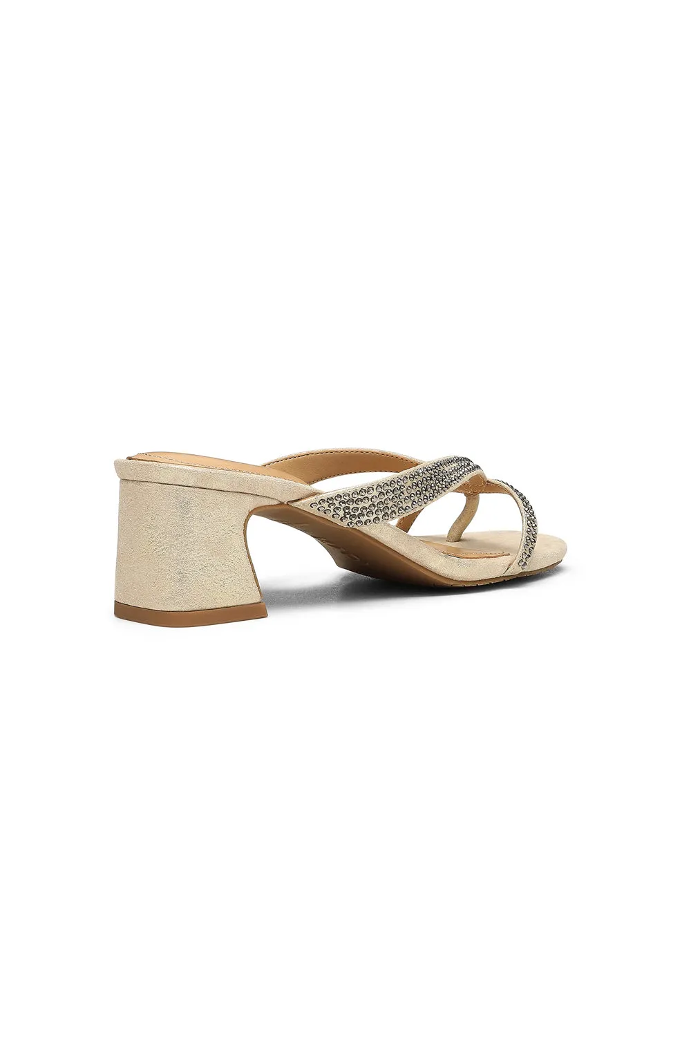 NYDJ Glynn Sandalen Light Gold Blockabsatz