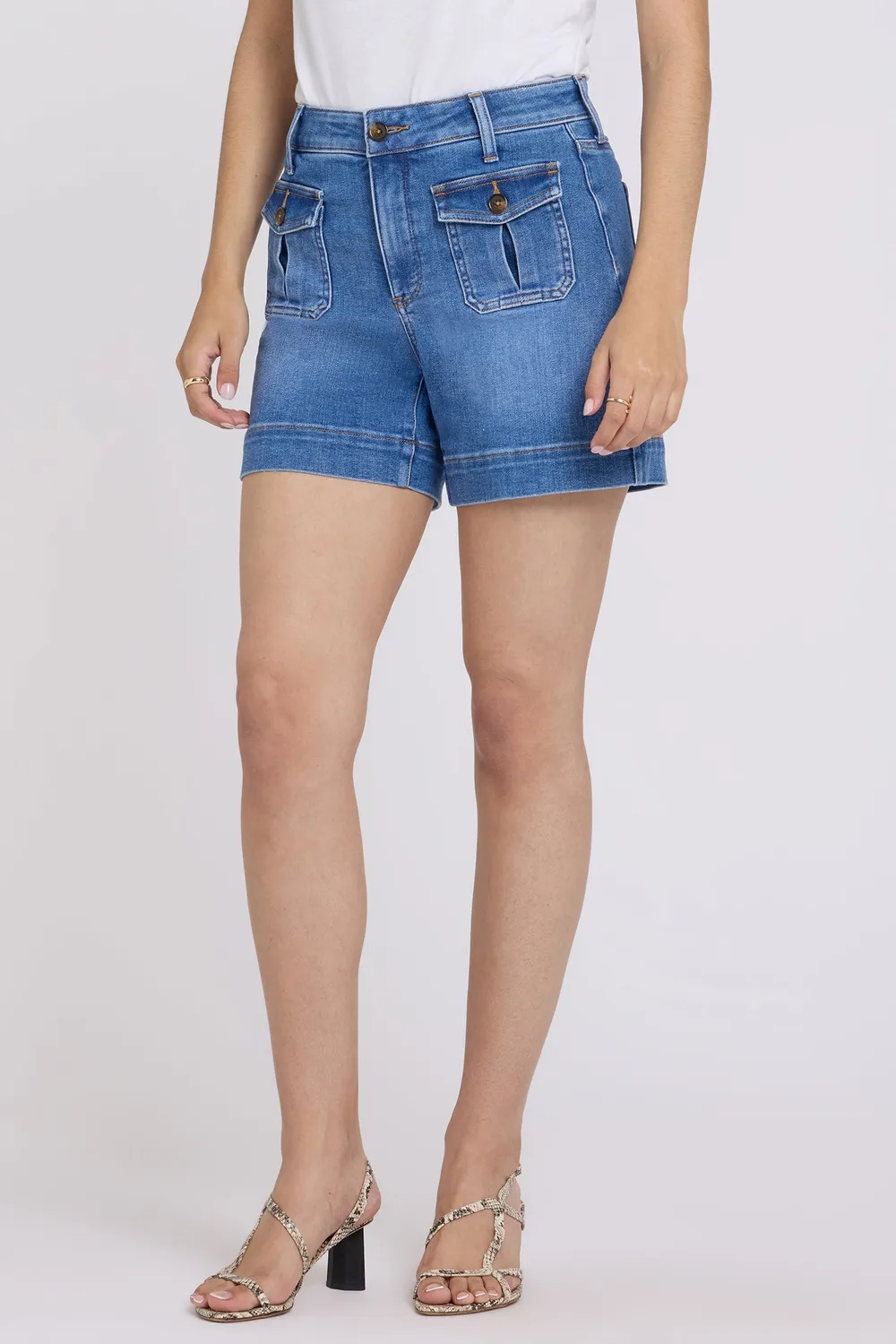 NYDJ Berkyn Relaxed Shorts Blue Paradise